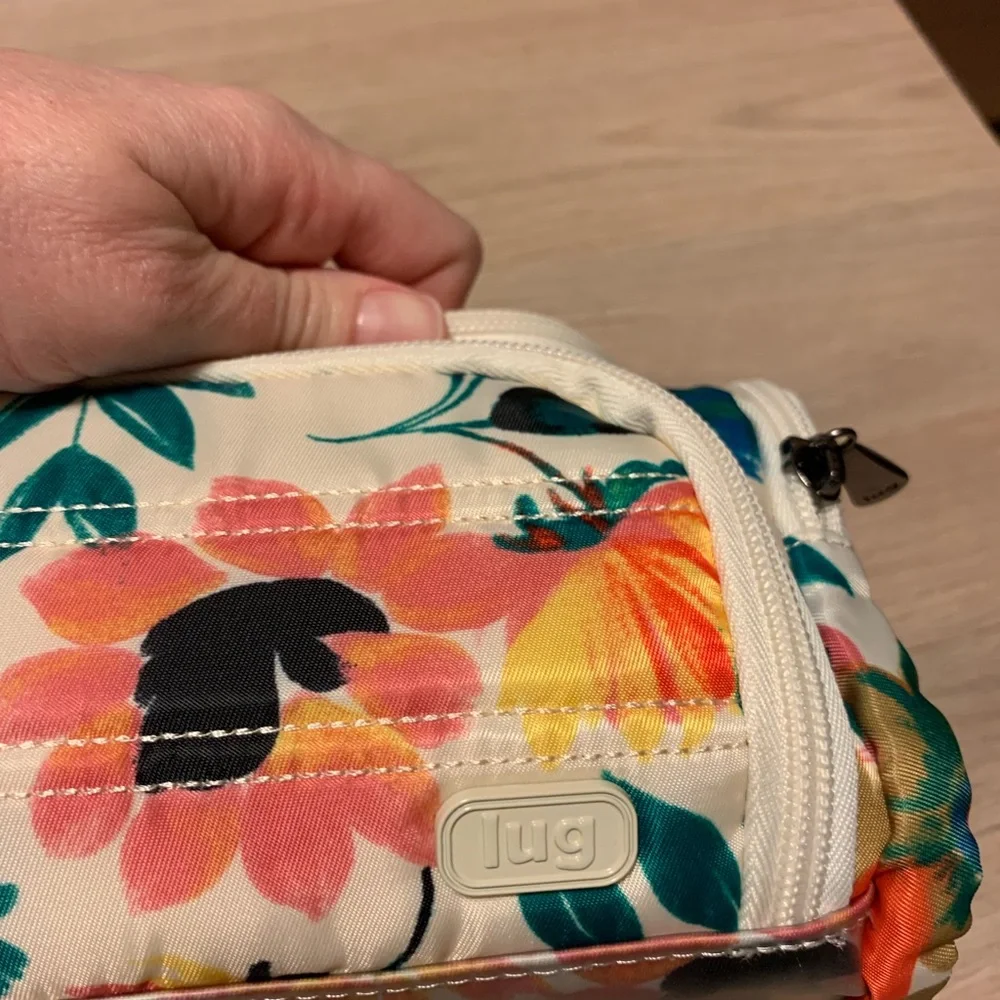 Lug Mini Trolley Floral Cream Cosmetic Toiletries Travel Bag